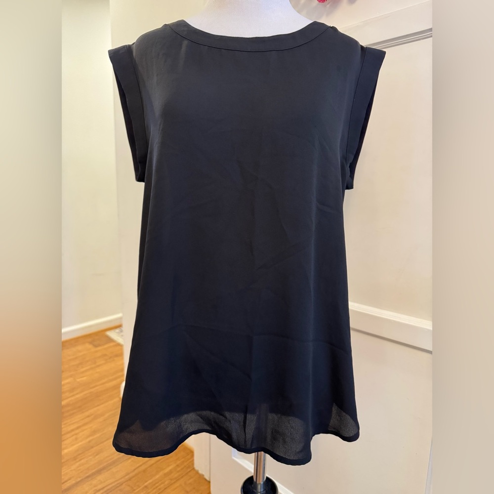 J. Crew Black Sleeveless Blouse